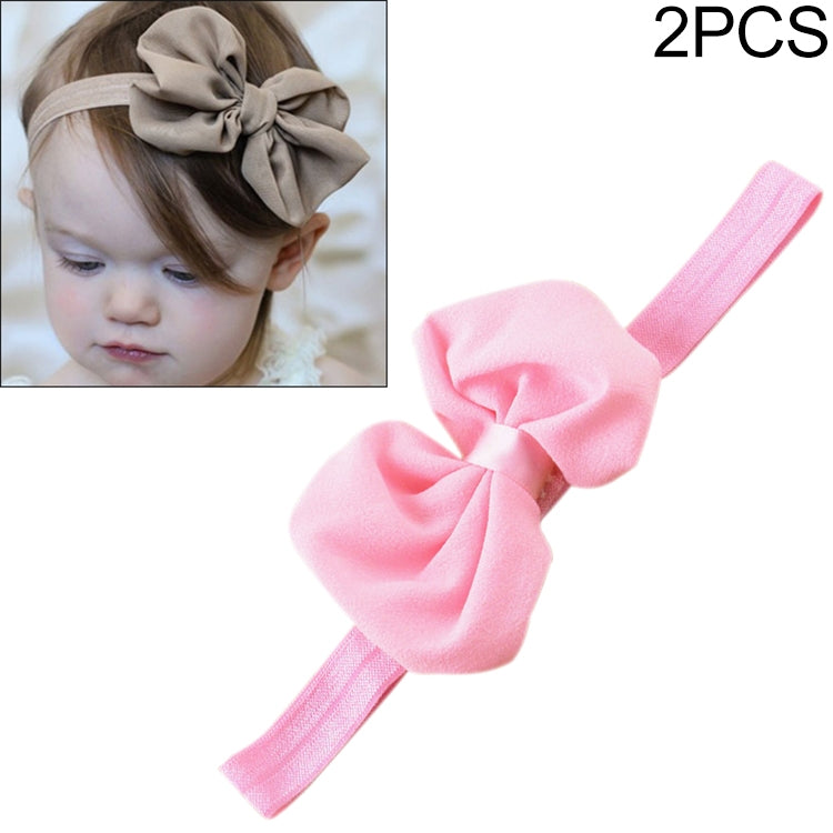 2 PCS Faixa de Cabelo para Bebé com Laço de Chiffon Fita Faixa de Cabelo Infantil