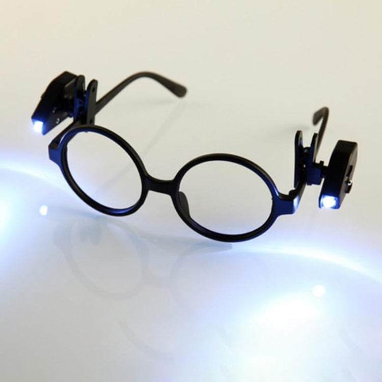 Mini lanterna LED com clip ajustável para óculos, luz de leitura