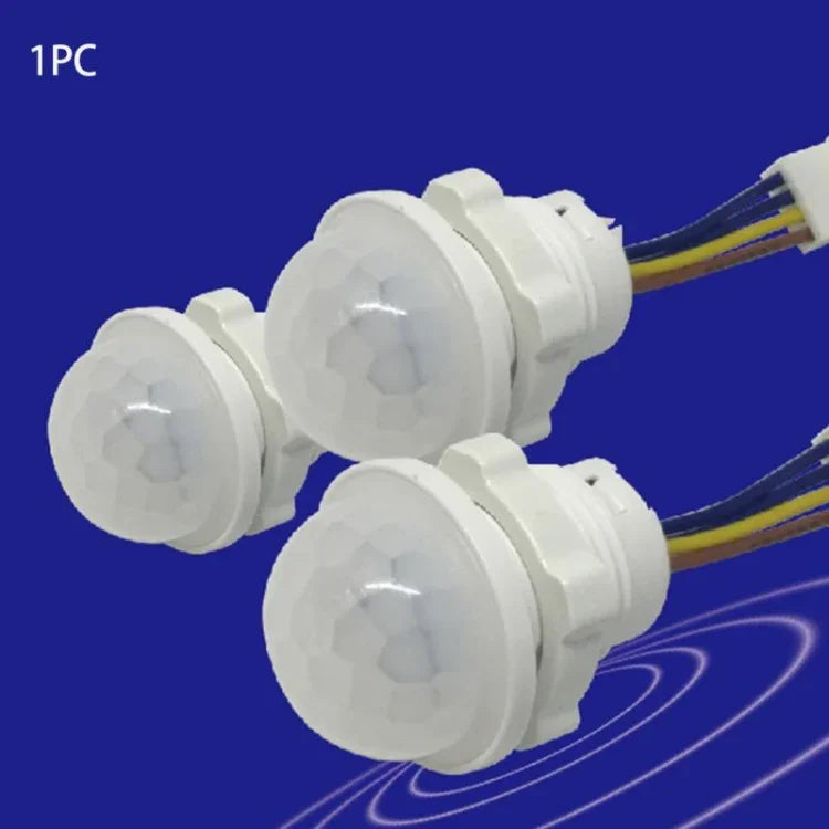 Luz Noturna Sensível LED com Sensor de Movimento por Infravermelhos para Interior e Exterior, Interruptor PIR com Atraso de Tempo, AC 220V