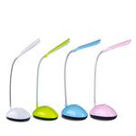 2 unidades de candeeiros de mesa flexíveis ajustáveis portáteis para leitura no quarto, luz noturna LED para crianças, branco, rosa, azul, verde