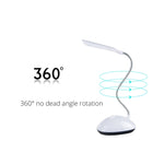 2 unidades de candeeiros de mesa flexíveis ajustáveis portáteis para leitura no quarto, luz noturna LED para crianças, branco, rosa, azul, verde