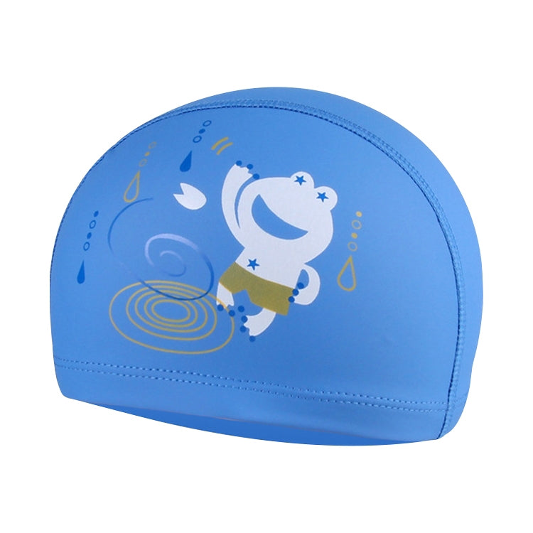 Touca de Natação Impermeável para Crianças com Estampa de Sapo em PU Revestido, Sapo (Azul), Sapo (Rosa), Sapo (Laranja), Sapo (Azul Escuro)