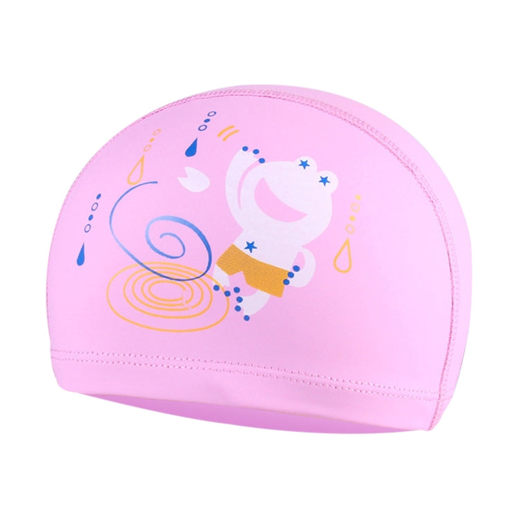 Touca de Natação Impermeável para Crianças com Estampa de Sapo em PU Revestido, Sapo (Azul), Sapo (Rosa), Sapo (Laranja), Sapo (Azul Escuro)