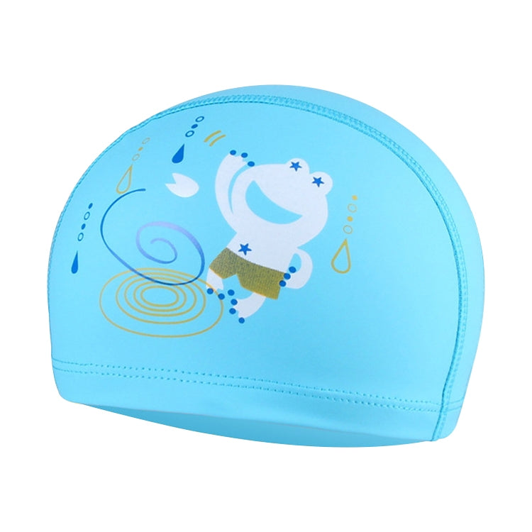 Touca de Natação Impermeável para Crianças com Estampa de Sapo em PU Revestido, Sapo (Azul), Sapo (Rosa), Sapo (Laranja), Sapo (Azul Escuro)