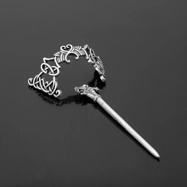 Grampos de Cabelo Grandes com Nós Celtas Coroa Joalharia Vintage Runas Vikings Grampos de Cabelo para Mulheres Meninas Acessórios de Pente e Presilha
