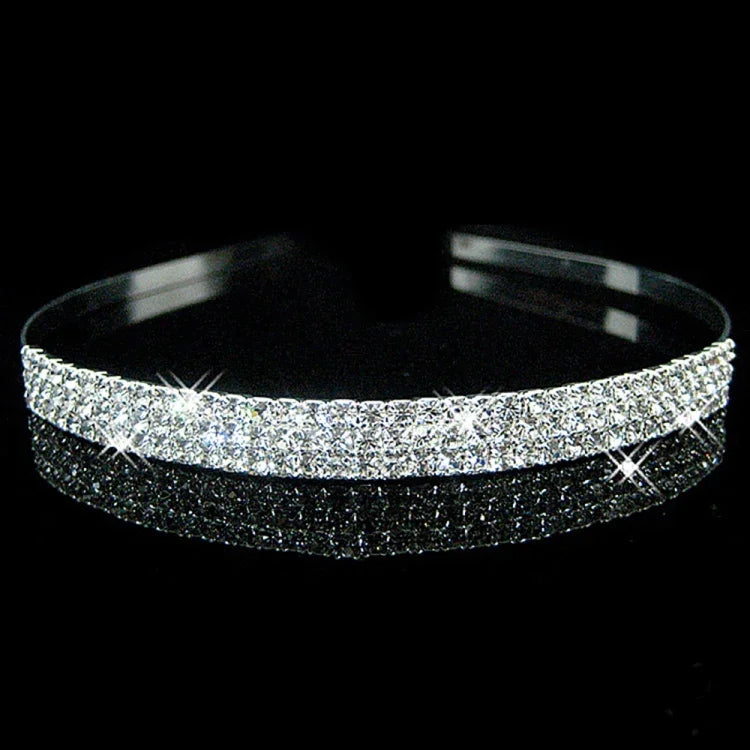Tiara de Princesa Coroa de Casamento Faixa de Cabelo com Strass Pérola Coroa Nupcial para Crianças Meninas Acessórios para Festa Joalharia de Cabelo