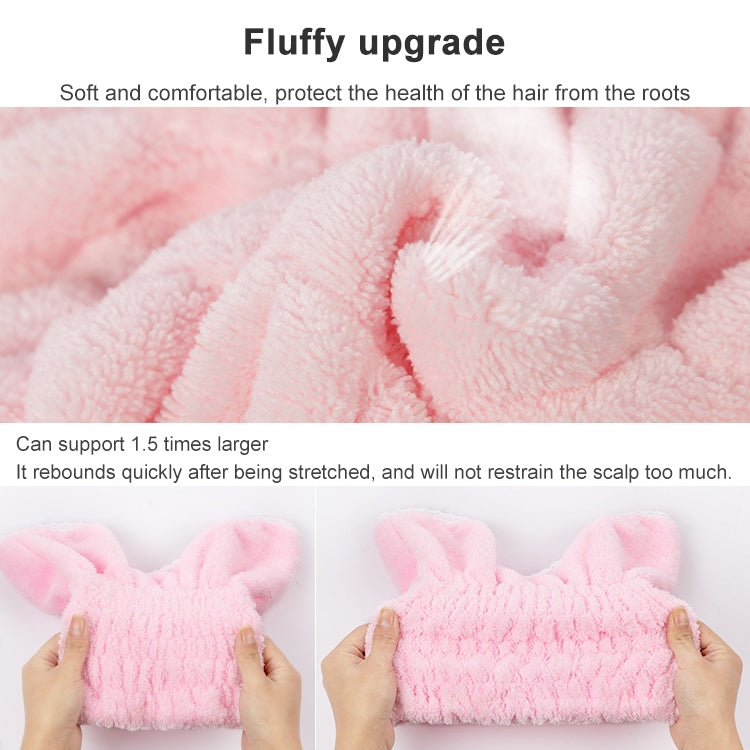 Touca de Cabelo para Secar com Orelhas de Gato em Fleece Coral Macio e Absorvente, Touca de Duche para Adultos Reforçada