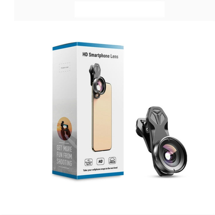 APEXEL APL-HB195 Lente Olho de Peixe Profissional HD Externa Universal para Telemóvel 195 Graus, Olho de Peixe 195 Graus