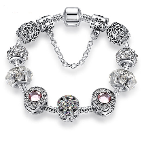 Women Fashion Simple Panjia Opal Crystal Alloy Bracelet, 17cm, 18cm, 19cm, 20cm