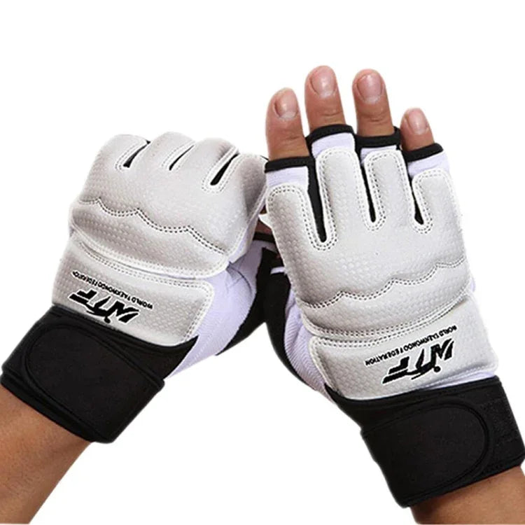 Luvas de Boxe para Treino com Saco de Areia para Adultos Meio Dedo Luvas de Fitness em Pele PU para Sparring Taekwondo, XS, S, M, L, XL, XXL