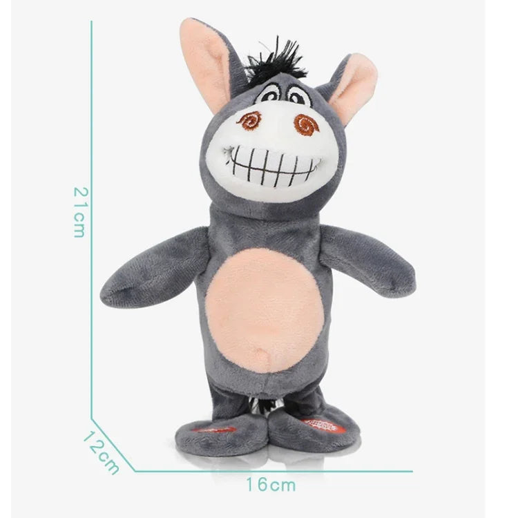 Brinquedo Interativo Eletrónico para Animais de Estimação, Burro Pequeno Inteligente que Anda e Fala, Presente de Aniversário para Crianças, Burro Pequeno
