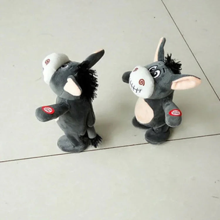 Brinquedo Interativo Eletrónico para Animais de Estimação, Burro Pequeno Inteligente que Anda e Fala, Presente de Aniversário para Crianças, Burro Pequeno