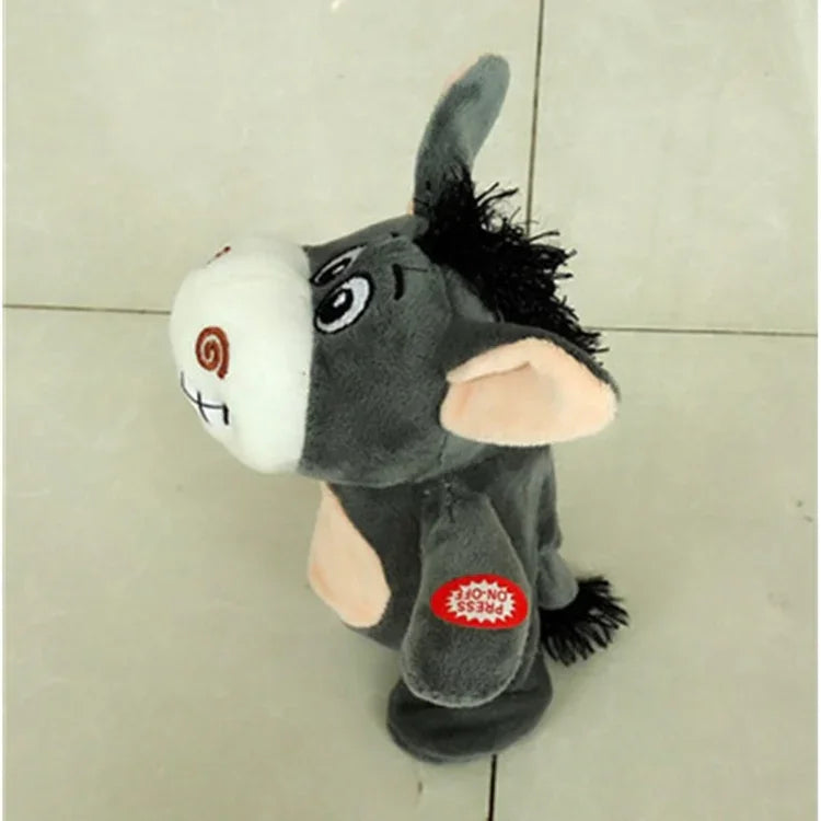 Brinquedo Interativo Eletrónico para Animais de Estimação, Burro Pequeno Inteligente que Anda e Fala, Presente de Aniversário para Crianças, Burro Pequeno