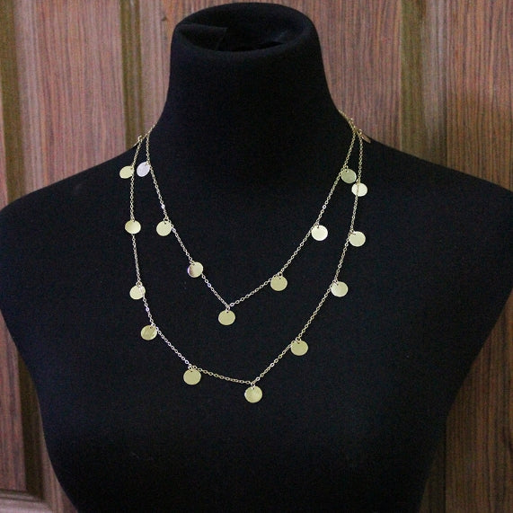 Colar Longo Wafer de Moda Feminina