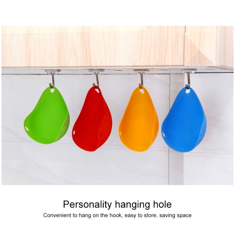Silicone Egg Cooker Egg Bracket Kitchen Tools Pancake Cookware Bakeware Steam Eggs Plate Tray, Green, Red, 4 pieces of steamed egg