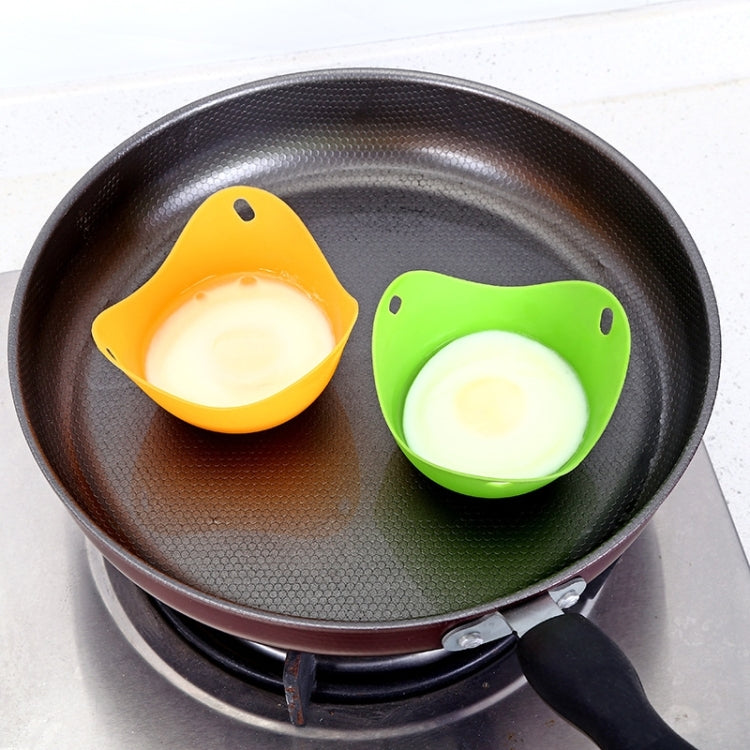 Silicone Egg Cooker Egg Bracket Kitchen Tools Pancake Cookware Bakeware Steam Eggs Plate Tray, Green, Red, 4 pieces of steamed egg