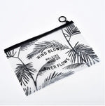 5 PCS Bolsa de Maquilhagem Transparente para Mulheres, Bolsa Cosmética Pequena e Grande em PVC, Conjunto Organizador para Banho e Lavagem