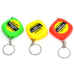 4 PCS Fita Métrica Quadrada Pequena Portátil Fácil de Retrair, Pingente de Chaveiro, Pingente de Chaveiro