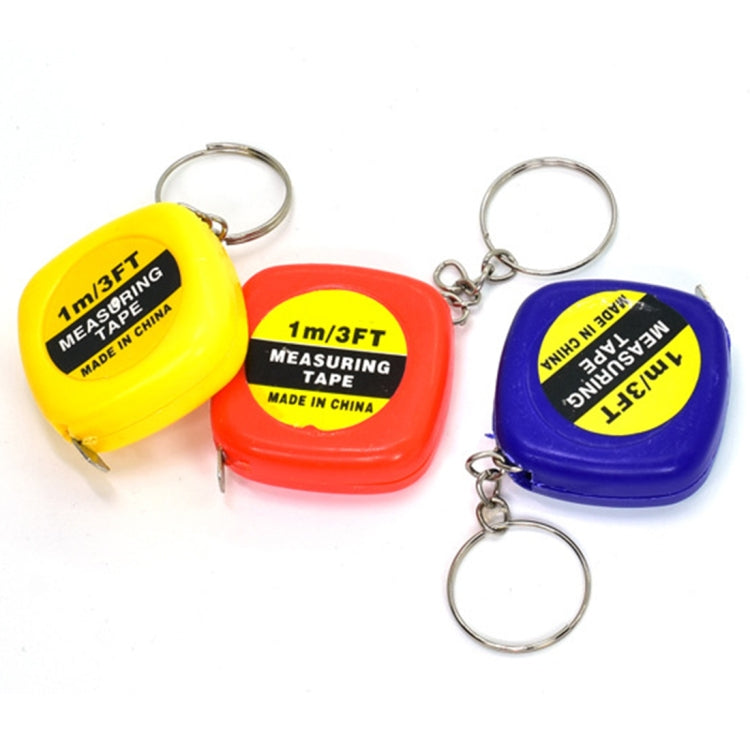 4 PCS Fita Métrica Quadrada Pequena Portátil Fácil de Retrair, Pingente de Chaveiro, Pingente de Chaveiro