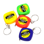 4 PCS Fita Métrica Quadrada Pequena Portátil Fácil de Retrair, Pingente de Chaveiro, Pingente de Chaveiro