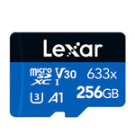 Cartão de Memória Flash TF Lexar 633x 256GB de Alta Velocidade para Câmara de Telemóvel, Expansão Switch, Gravador de Condução Dedicado, 256GB