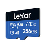 Cartão de Memória Flash TF Lexar 633x 256GB de Alta Velocidade para Câmara de Telemóvel, Expansão Switch, Gravador de Condução Dedicado, 256GB