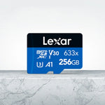 Cartão de Memória Flash TF Lexar 633x 256GB de Alta Velocidade para Câmara de Telemóvel, Expansão Switch, Gravador de Condução Dedicado, 256GB
