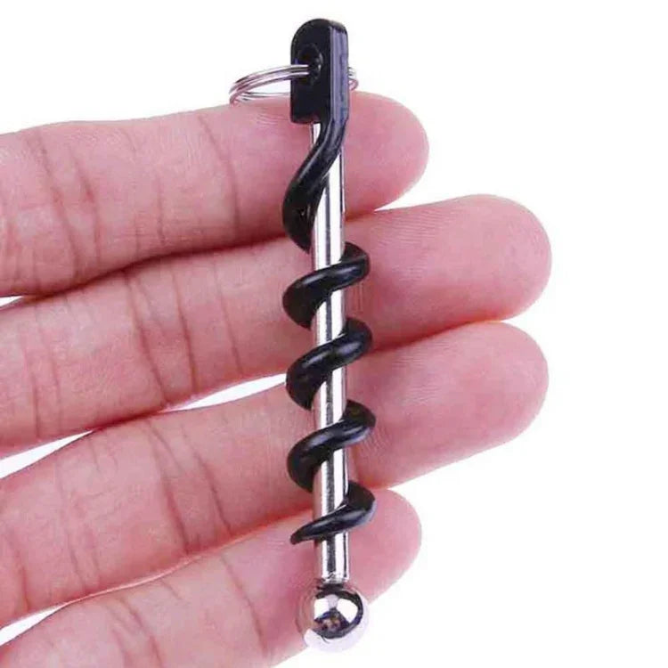 Abridor de Garrafas Mini EDC para Exterior, Saca-Rolhas para Vinho Tinto, Chaveiro Multifuncional, Ferramenta de Sobrevivência para Campismo