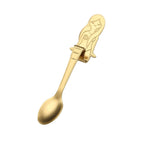 Colher Criativa para Café com Cabo em Forma de Sereia, Talheres para Beber, Preto, Dourado, Sinfonia, Ouro Rosa, Cor Verdadeira