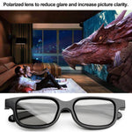 Óculos Polarizados Especiais para Filme 3D, Óculos Estéreo 3D Sem Flash, 1 unidade