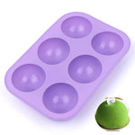 2 PEÇAS Molde de Silicone Semi-Circular Pequeno para Bolo, Gelatina, Vela Perfumada, Molde de Gesso, Semi-Circular Pequeno