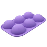 2 PEÇAS Molde de Silicone Semi-Circular Pequeno para Bolo, Gelatina, Vela Perfumada, Molde de Gesso, Semi-Circular Pequeno