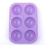 2 PEÇAS Molde de Silicone Semi-Circular Pequeno para Bolo, Gelatina, Vela Perfumada, Molde de Gesso, Semi-Circular Pequeno