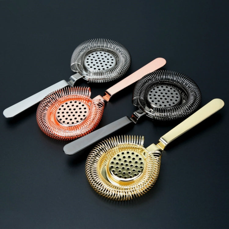 Filtro de Gelo para Bartender em Aço Inoxidável, Armadilha de Gelo para Cocktail, Aço Inoxidável, Rosa Dourado, Dourado, Preto