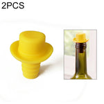 Silica Gel Top Hat Fresh Wine Corks Cruet Red Wine Stopper, 2 PCS Hat Shape(Brown), 2 PCS Hat Shape(Black), 2 PCS Hat Shape(Red Wine), 2 PCS Hat Shape(Yellow), 2 PCS Hat Shape(Rose Red), 2 PCS Hat Shape(Red)