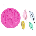 Molde de Silicone para Pena, Molde para Decoração de Bolo de Fondant e Chocolate, Forma de Pena