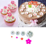 Conjunto de 4 Peças Molde para Bolo de Fondant com Estampa de Primavera, Forma de Ameixa