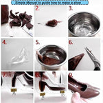 Molde 3D para Chocolate e Fondant, Molde para Bolo de Salto Alto Feminino