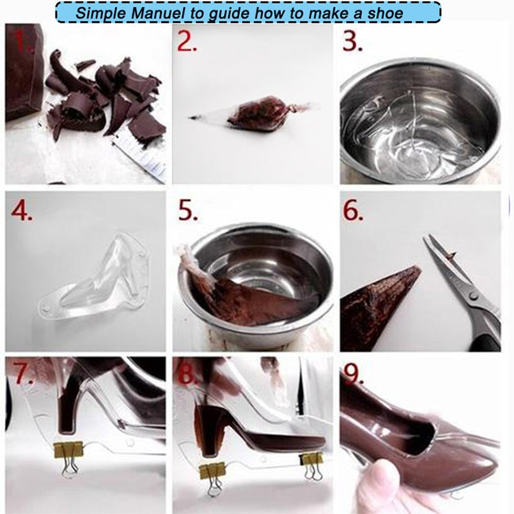 Molde 3D para Chocolate e Fondant, Molde para Bolo de Salto Alto Feminino