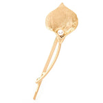 2 PCS Joias de Cabelo de Casamento de Moda Presilhas de Flor Metal Sólido Folha Pregadeiras de Pérola