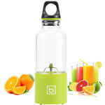 Copo Mini Portátil Elétrico para Sumos 500ml, Liquidificador Recarregável USB, Fabricante de Batidos, Espremedor de Frutas Laranja, Cabeça de 4 Lâminas Azul, Cabeça de 4 Lâminas Verde, Cabeça de 4 Lâminas Rosa