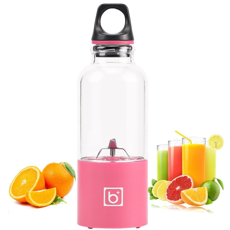 Copo Mini Portátil Elétrico para Sumos 500ml, Liquidificador Recarregável USB, Fabricante de Batidos, Espremedor de Frutas Laranja, Cabeça de 4 Lâminas Azul, Cabeça de 4 Lâminas Verde, Cabeça de 4 Lâminas Rosa