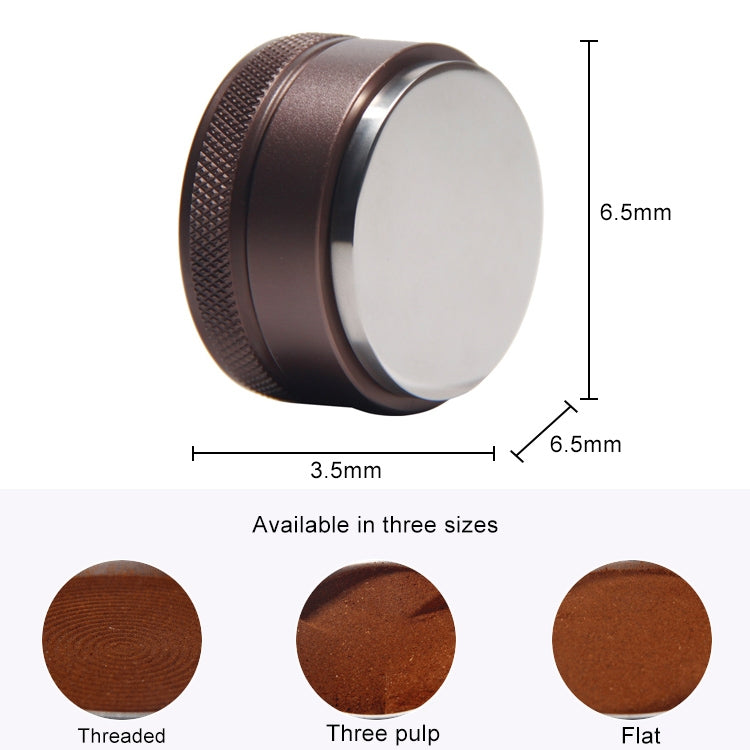 Dispositivo de Enchimento Plano para Pó de Café Macaron em Aço Inoxidável, Plano, Três Polpas, Rosca