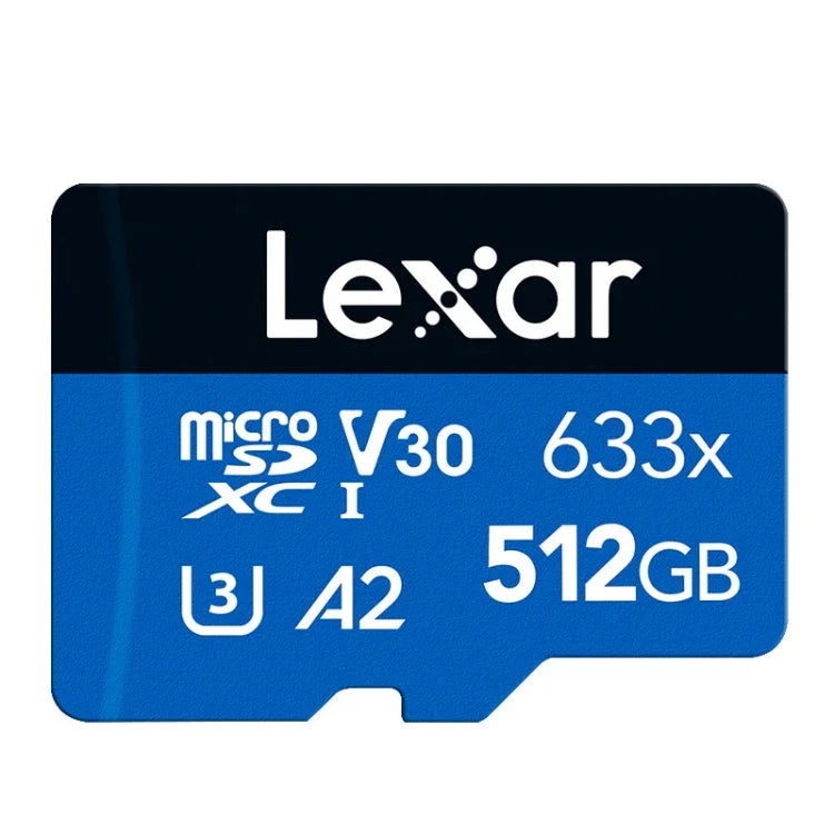 Cartão de Memória Flash TF Lexar 633x 512GB de Alta Velocidade para Câmara Desportiva, Telemóvel e Gravador de Condução para Carro, 512GB