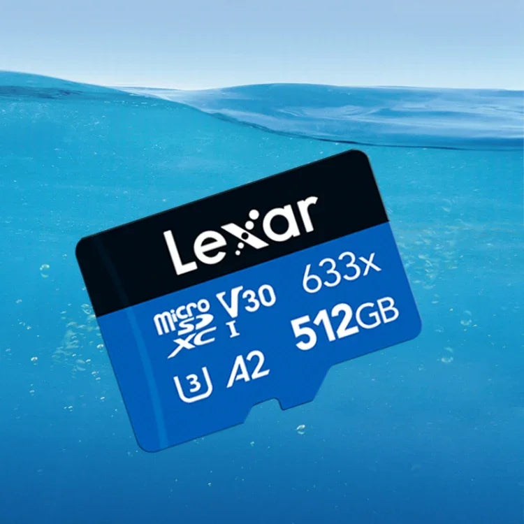 Cartão de Memória Flash TF Lexar 633x 512GB de Alta Velocidade para Câmara Desportiva, Telemóvel e Gravador de Condução para Carro, 512GB