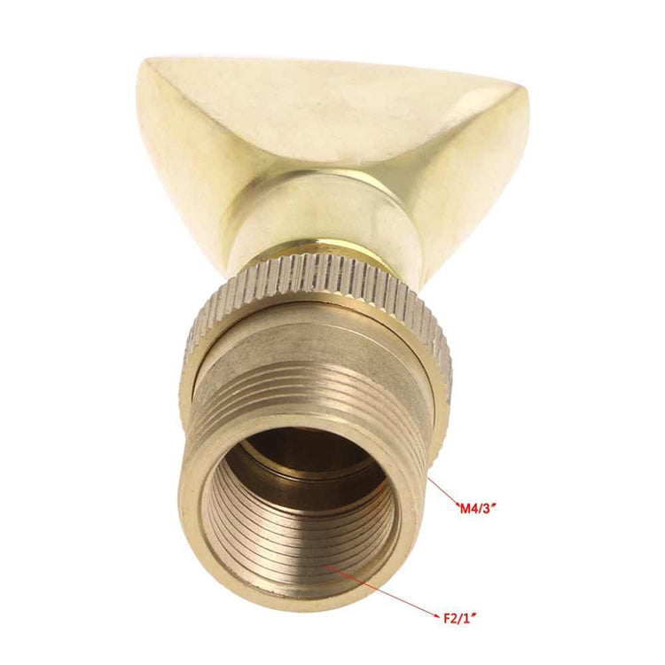Bico Plano Ajustável Universal em Forma de Leque para Fonte de Vista de Água e Rochedo, Todo em Cobre e Aço Inoxidável, 6 Pontos, 1寸, 1.5寸, 2寸