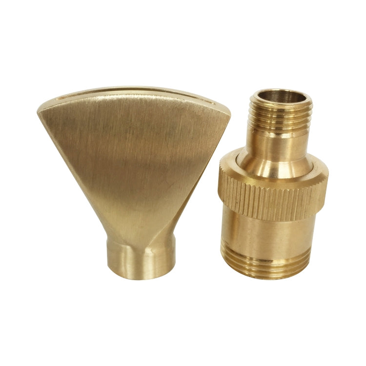 Bico Plano Ajustável Universal em Forma de Leque para Fonte de Vista de Água e Rochedo, Todo em Cobre e Aço Inoxidável, 6 Pontos, 1寸, 1.5寸, 2寸