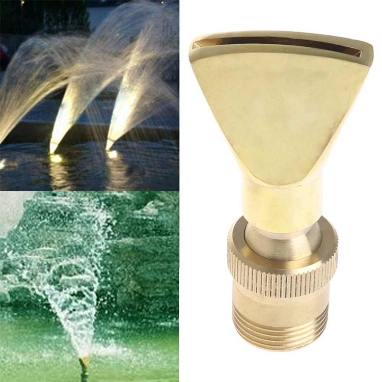 Bico Plano Ajustável Universal em Forma de Leque para Fonte de Vista de Água e Rochedo, Todo em Cobre e Aço Inoxidável, 6 Pontos, 1寸, 1.5寸, 2寸