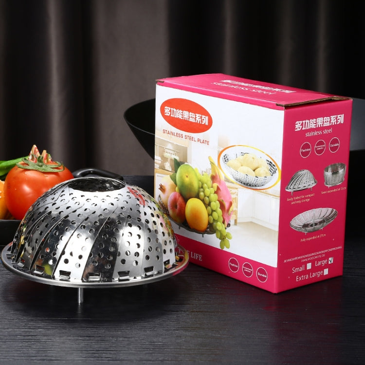 Tabuleiro de Vapor Dobrável Retrátil em Aço Inoxidável para Lotus, Tabuleiro de Vapor para Lotus