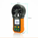 Instrumento de medição de velocidade do vento e volume de ar com visor digital de alta precisão PEAKMETER, MS6252A velocidade do vento, volume de ar, MS6252B temperatura, humidade, USB